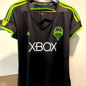 Womens 2XL Seattle Sounders Adidas/XBOX Climacool jersey